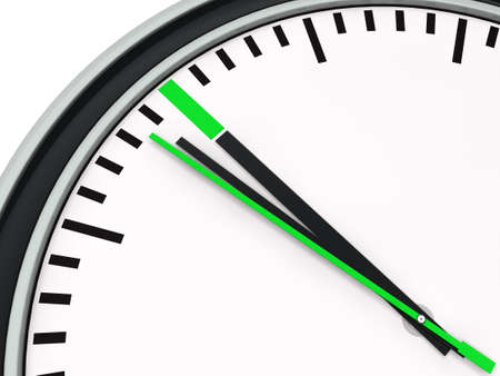 3d time clock green business countdown deadlineの写真素材