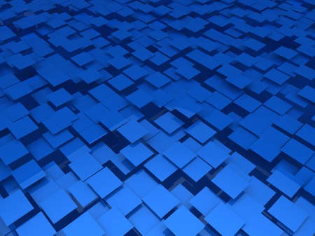 3d blue area background cube abstract patternの写真素材