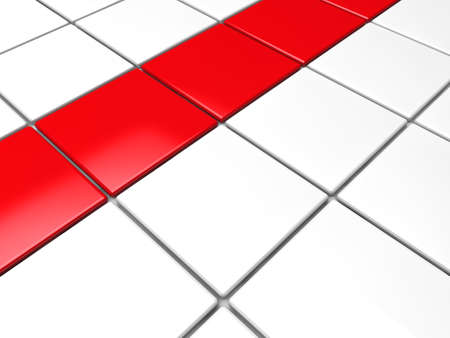 3d red white cube background area abstractの写真素材
