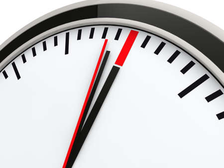 3d time clock deadline countdown red watchの写真素材