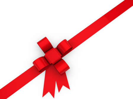 3d loop christmas red birthday gift ribbonの写真素材