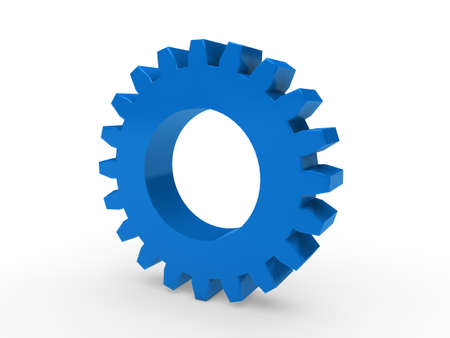 3d gear blue machine wheel technology engineの写真素材