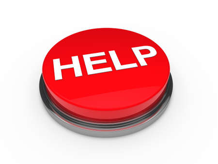 3d button help red push emergency businessの写真素材