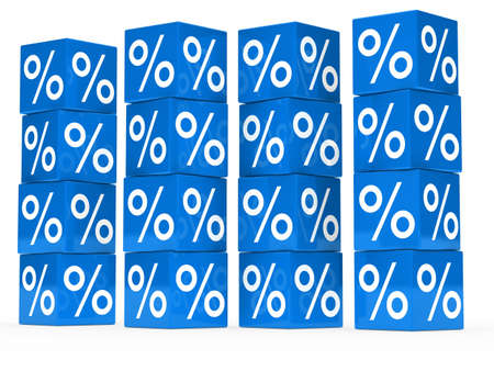 many red sale percent cubes high tower