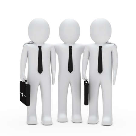 businessmen with black briefcase and tie teamworkの写真素材