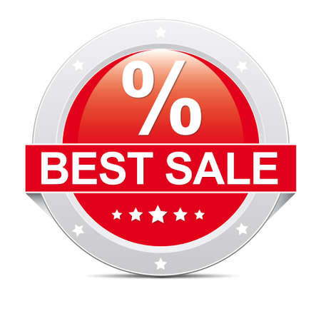 Red big percent best sale icon bannerのイラスト素材