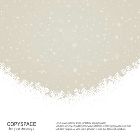fall snowflake snow stars brown white backgroundのイラスト素材