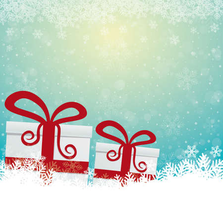 gift snowflake snow stars blue white backgroundのイラスト素材