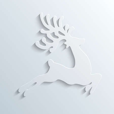 reindeer winter flyのイラスト素材