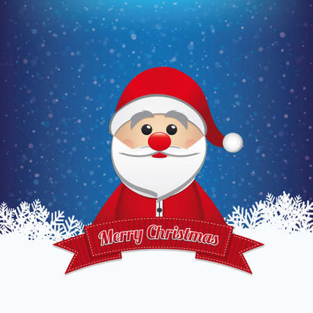 santa claus winter merry christmasのイラスト素材