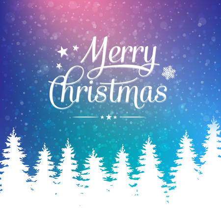 merry christmas winter snowy backgroundのイラスト素材