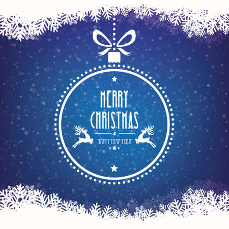 christmas ball merry christmas snowflakes backgroundのイラスト素材