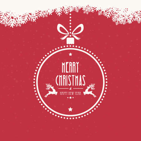 christmas ball merry christmas snowflakes backgroundのイラスト素材
