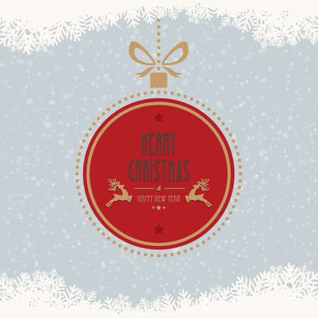 christmas ball merry christmas snowflakes backgroundのイラスト素材