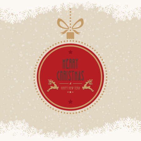 christmas ball merry christmas snowflakes backgroundのイラスト素材