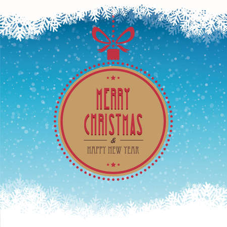 christmas ball merry christmas snowflakes backgroundのイラスト素材