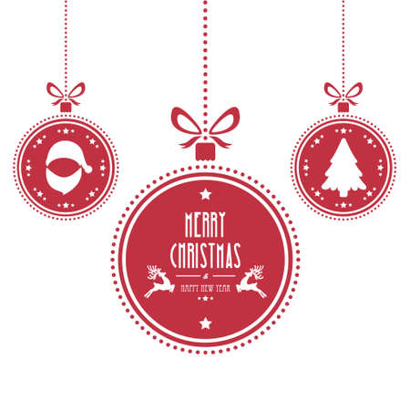 christmas ball red isolated backgroundのイラスト素材