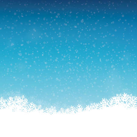 blue winter snowflakes backgroundのイラスト素材
