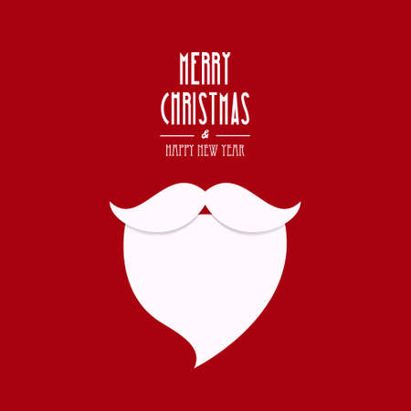 santa claus beard christmas type red backgroundのイラスト素材