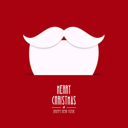 santa claus beard christmas type red backgroundのイラスト素材