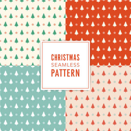 christmas tree pattern backgroundのイラスト素材