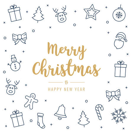 Christmas greeting card design.のイラスト素材