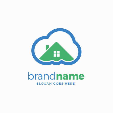 Cloud Home Design Template.のイラスト素材