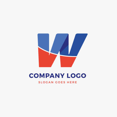 W Letter Logo Design Templateのイラスト素材