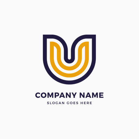 United U Letter Logo Design Templateのイラスト素材