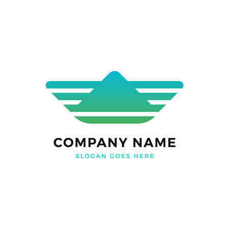 Pyramid Wings Logo Designのイラスト素材