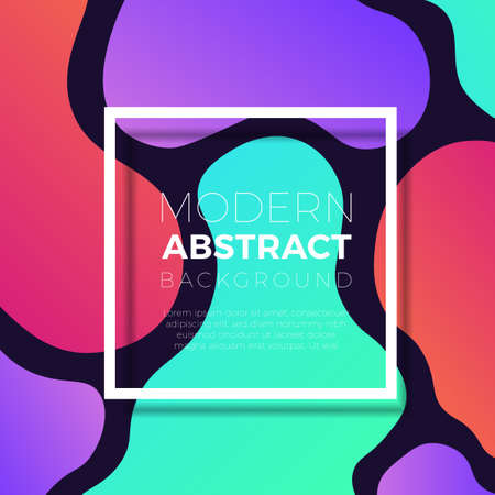 Abstract colorful gradient sign frame dark background.のイラスト素材