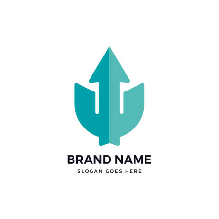 Up arrow logo design のイラスト素材