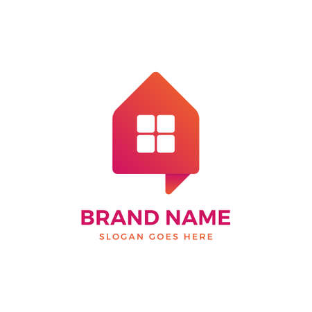 Home chat design illustrationのイラスト素材