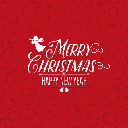 Ornamental Christmas Card with Greetings.のイラスト素材