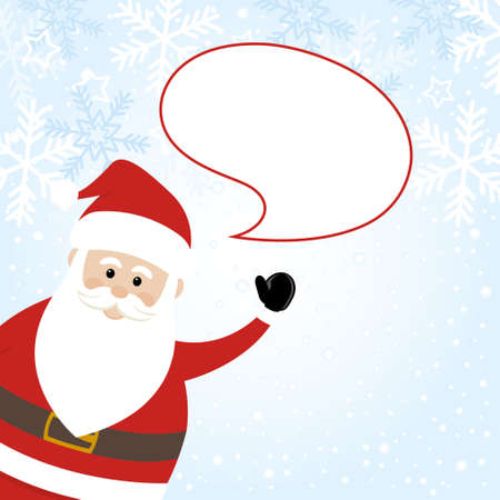 Wintry Background with Santa Claus vector greeting christmas card backgroundのイラスト素材