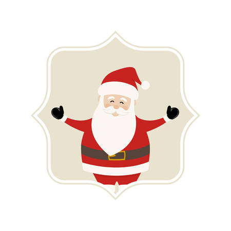 Santa Claus cute cartoon set christmas greeting card backgroundのイラスト素材