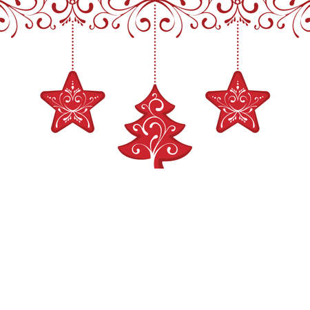 Christmas Star Decoration decoration card element backgroundのイラスト素材