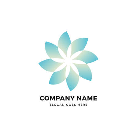 Creative flower vector logo icon design template. Abstract logotype concept element sign shapeのイラスト素材