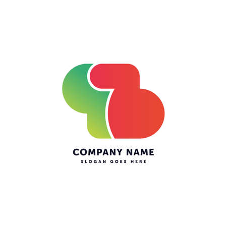 B Letter Vector Logo. Creative abstract icon mark design template. Abstract logotype concept element...