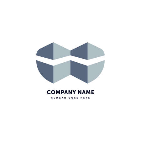 Vector Logo. Creative abstract icon mark design template. Abstract logotype concept element sign shape.のイラスト素材
