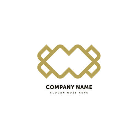 Vector Logo. Abstract icon mark design template. Creative logotype concept element sign shape.のイラスト素材