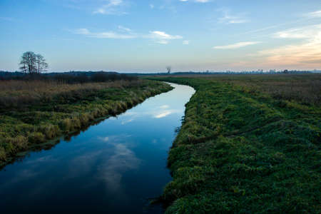 River at sunset