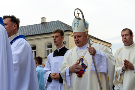 Chelm, Lubelskie, Poland - September 07, 2019: Festive indulgence with the participation of Bishop...