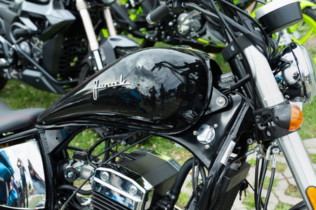 Chelm, Lubelskie, Poland - June 18, 2022: Motorcycle exhibition in Chelm at MotoKropla 2022, Motorcycle festivalのeditorial素材