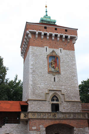 Florian Gate in Cracow, Poland のeditorial素材