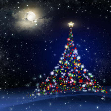 abstract red twinkled christmas background ,   background for Christmas, New Year, winter picturesの写真素材
