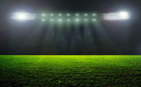 On the stadium. abstract football or soccer backgroundsの写真素材