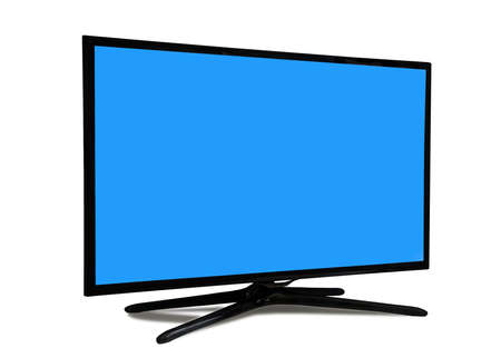 4k monitor isolated on white.の写真素材