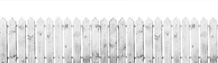 White wooden fence on white backgroundの写真素材