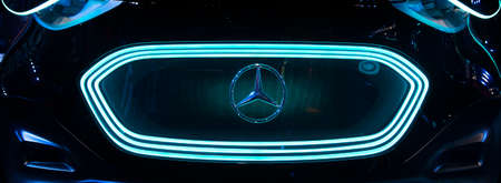 FRANKFURT, GERMANY - SEP 22.09.2019: Mercedes Benz  luxury electric concept car reveiled at the Frankfurt IAA Motor Show 2019のeditorial素材